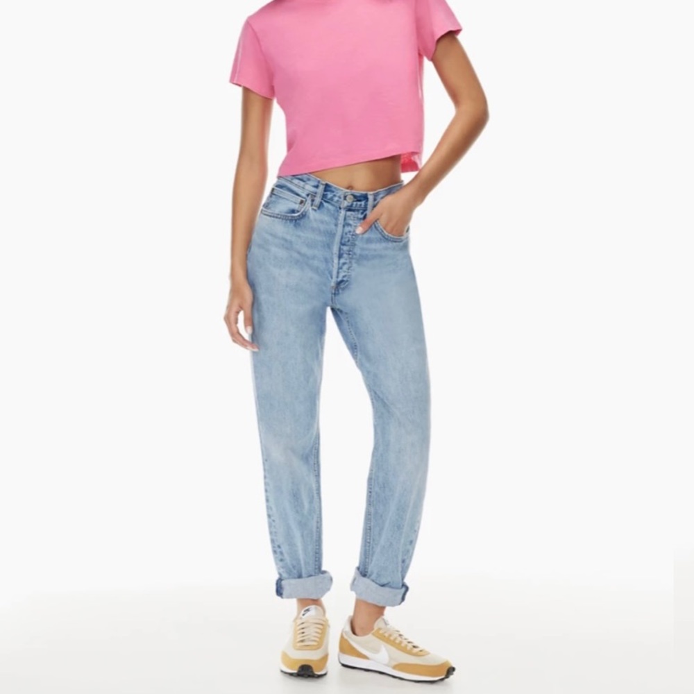 NWT Aritzia Denim Forum Boyfriend High Rise Loose, 28L 26W